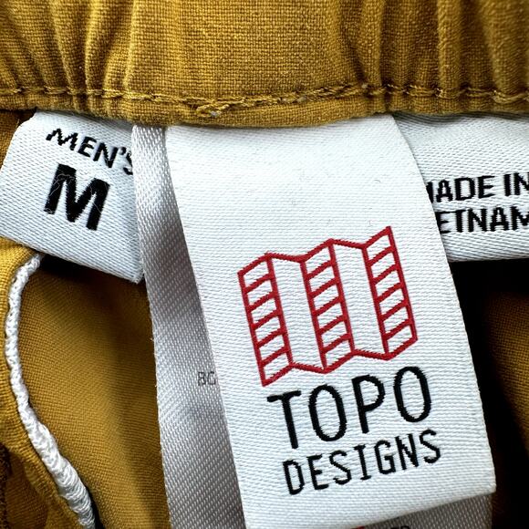 Topo Designs River Shorts 6" Relaxed Water Repellent Pockets Mustard M - Picture 3 of 6